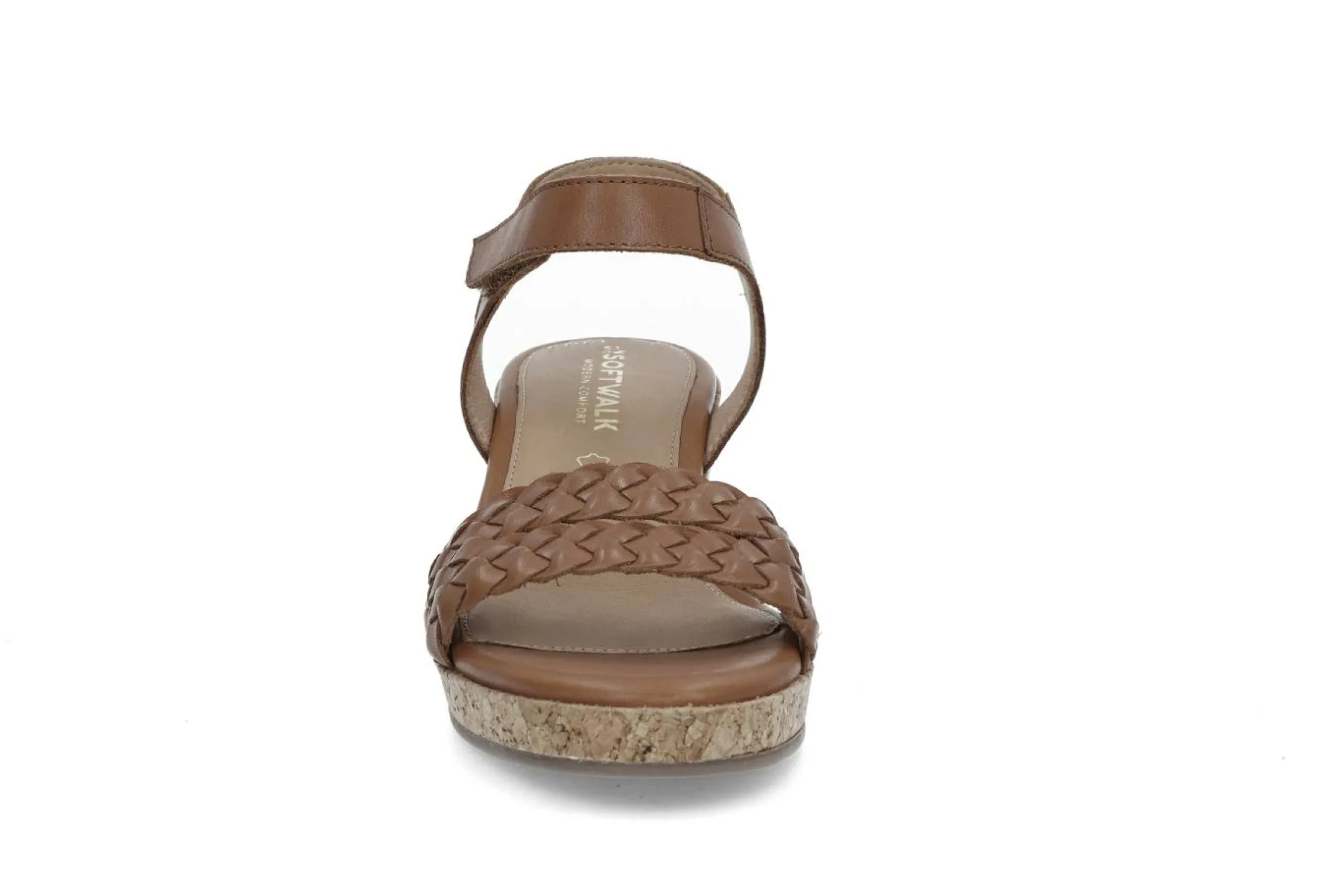 Elegant flätad kilklackad sandal