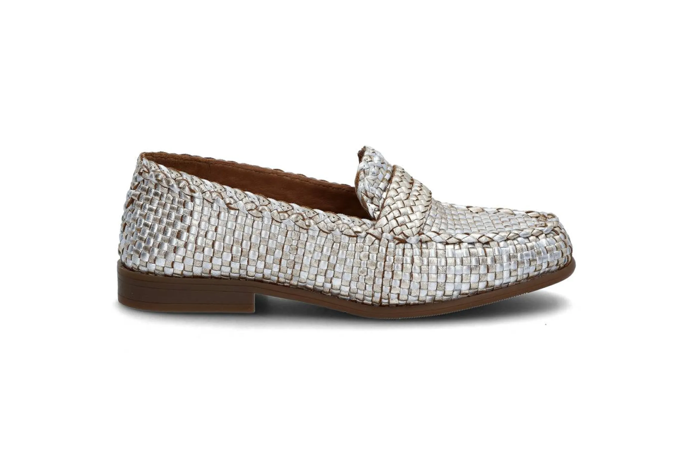 Elegant flätad mokassin