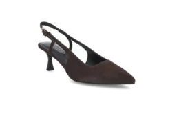 Elegant slingback i mocka med gelsula