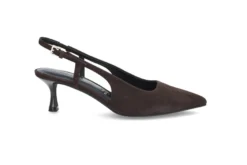 Elegant slingback i mocka med gelsula