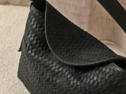 Flätad Tote bag i läder
