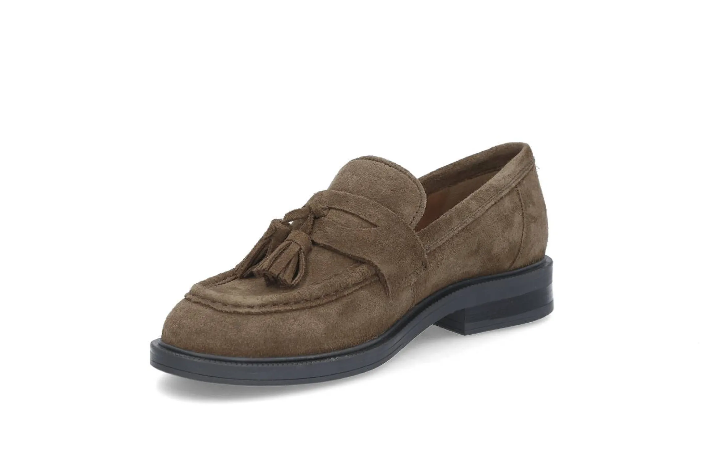 Klassiska loafers i mocka