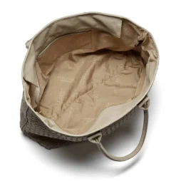 Shopper väska i flätat mjukt läder