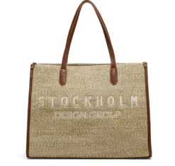 Sommarmesh med läderdetaljer