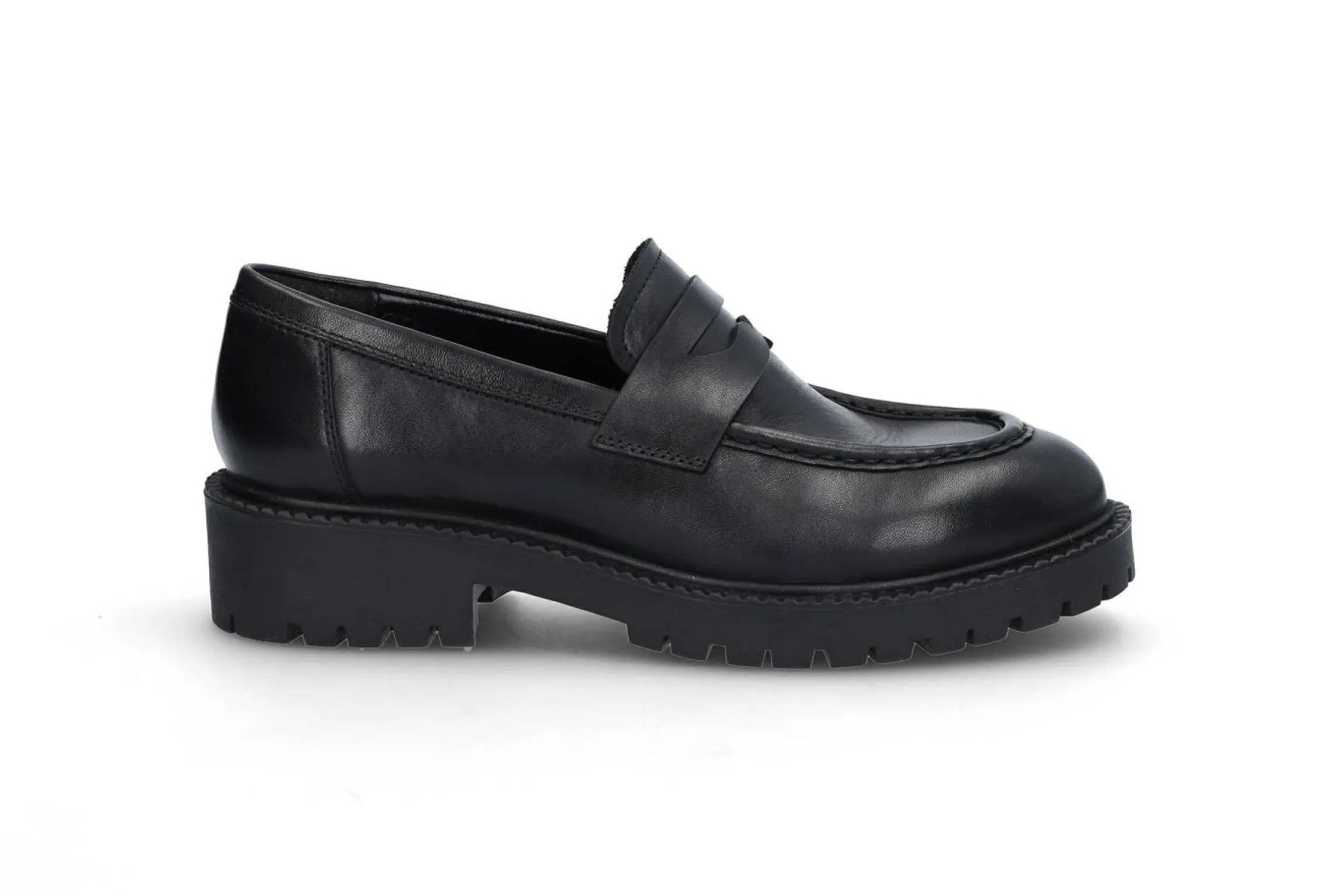 Svarta läderloafers
