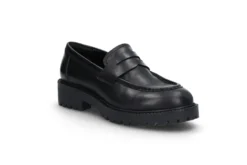 Svarta läderloafers