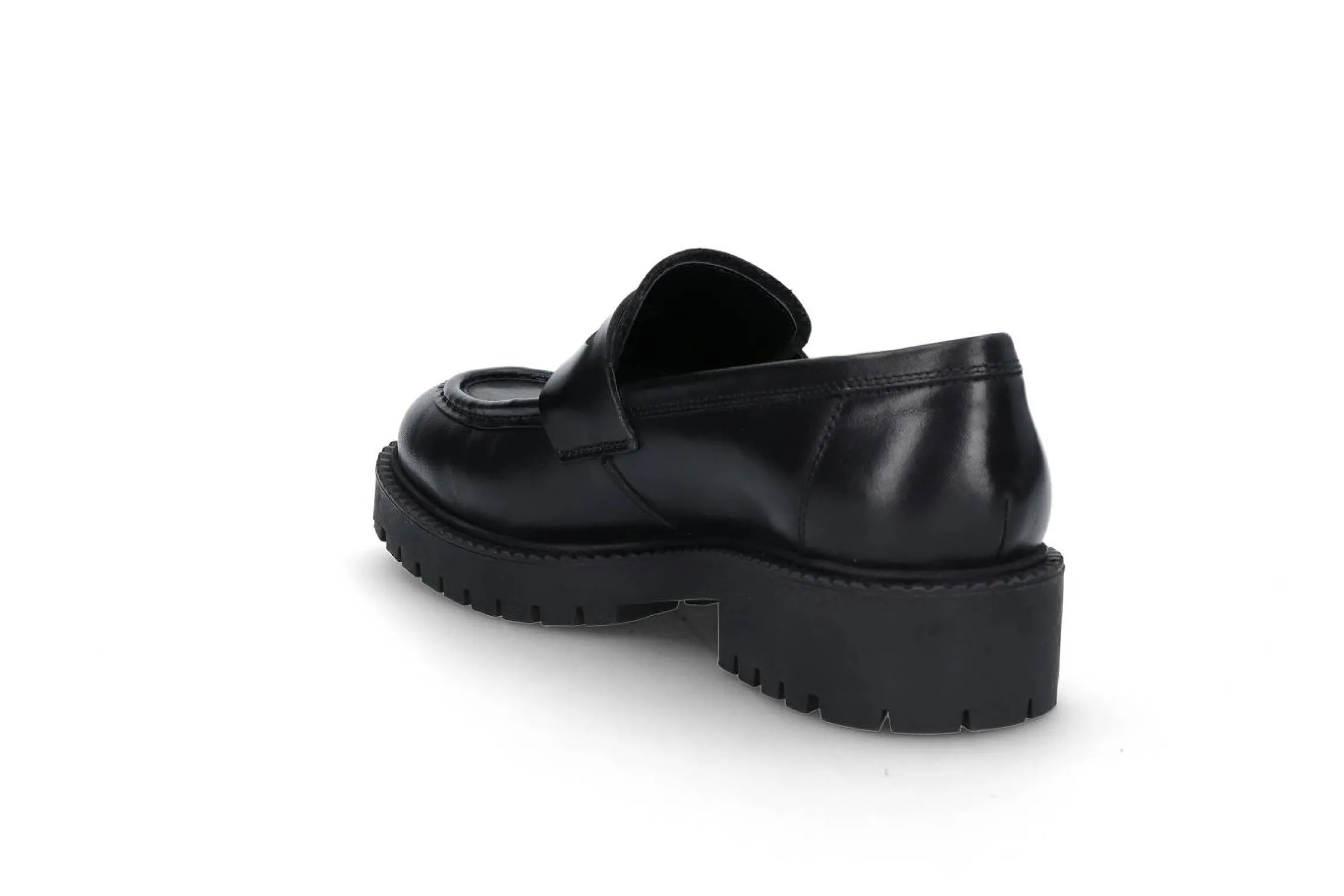 Svarta läderloafers